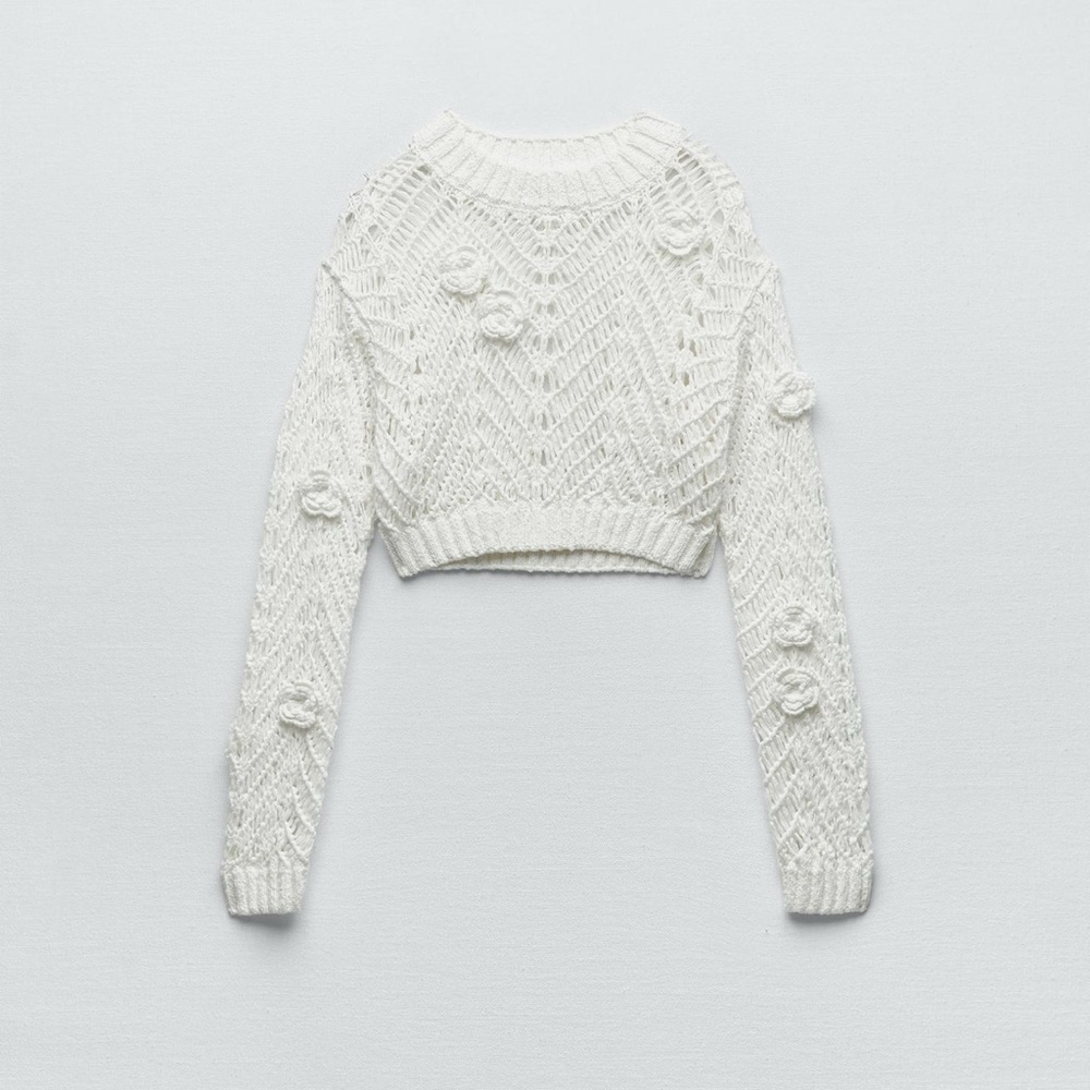 Zara knit crop top size S new with tags